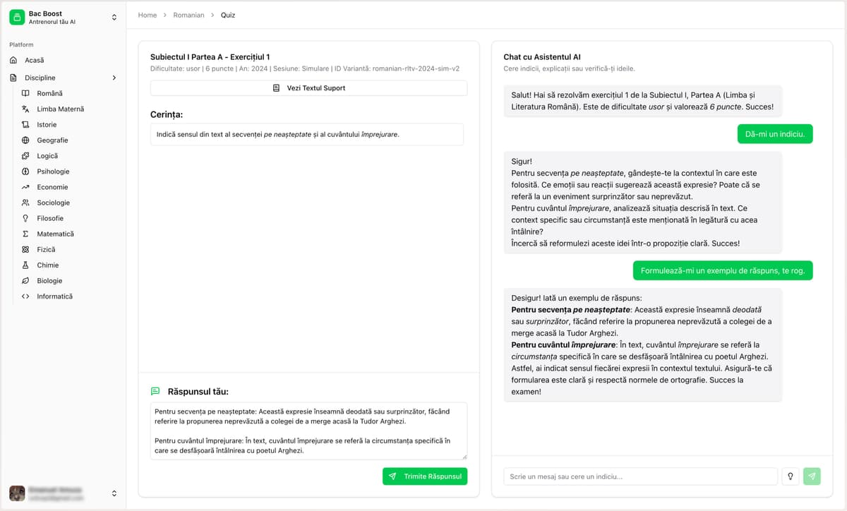 Simulare Examen BAC cu Bac Boost